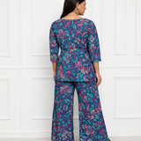 🌸 Women’s Floral Printed Spandex Top & Pant Co-Ord Set 🌸