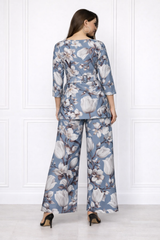 🌸 Women’s Floral Printed Spandex Top & Pant Co-Ord Set 🌸