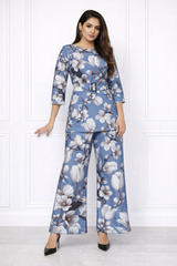 🌸 Women’s Floral Printed Spandex Top & Pant Co-Ord Set 🌸