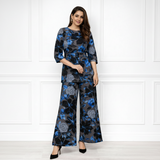 🌸 Women’s Floral Printed Spandex Top & Pant Co-Ord Set 🌸
