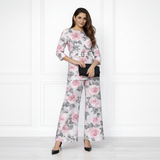 🌸 Women’s Floral Printed Spandex Top & Pant Co-Ord Set 🌸