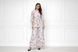 🌸 Women’s Floral Printed Spandex Top & Pant Co-Ord Set 🌸