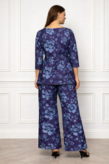 🌸 Women’s Floral Printed Spandex Top & Pant Co-Ord Set 🌸