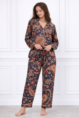 🌺 Women Floral Printed Spandex Top & Pant – 2-Piece Co-Ord Set 🌺