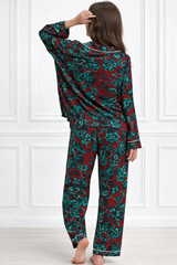🌺 Women Floral Printed Spandex Top & Pant – 2-Piece Co-Ord Set 🌺