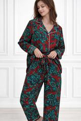 🌺 Women Floral Printed Spandex Top & Pant – 2-Piece Co-Ord Set 🌺
