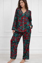 🌺 Women Floral Printed Spandex Top & Pant – 2-Piece Co-Ord Set 🌺