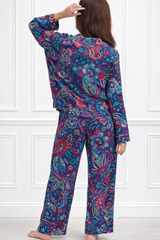 🌺 Women Floral Printed Spandex Top & Pant – 2-Piece Co-Ord Set 🌺