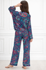 🌺 Women Floral Printed Spandex Top & Pant – 2-Piece Co-Ord Set 🌺