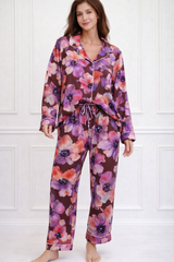 🌺 Women Floral Printed Spandex Top & Pant – 2-Piece Co-Ord Set 🌺