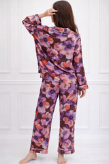 🌺 Women Floral Printed Spandex Top & Pant – 2-Piece Co-Ord Set 🌺