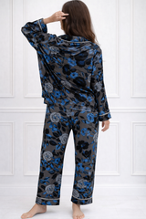🌺 Women Floral Printed Spandex Top & Pant – 2-Piece Co-Ord Set 🌺