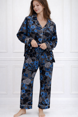 🌺 Women Floral Printed Spandex Top & Pant – 2-Piece Co-Ord Set 🌺