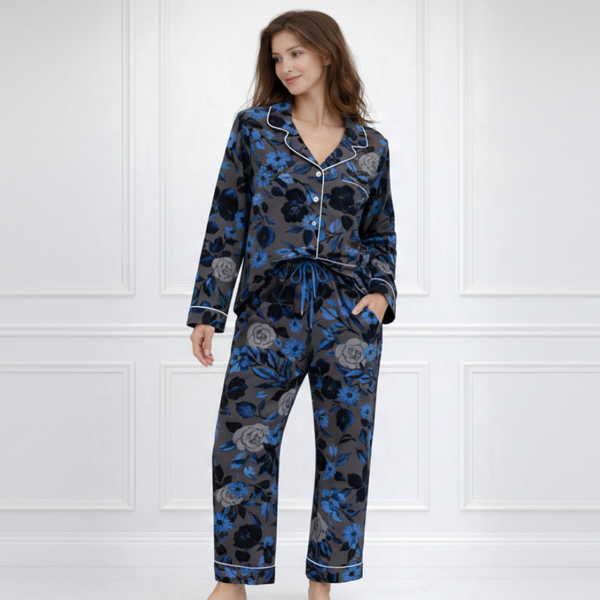 🌺 Women Floral Printed Spandex Top & Pant – 2-Piece Co-Ord Set 🌺