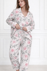 🌺 Women Floral Printed Spandex Top & Pant – 2-Piece Co-Ord Set 🌺