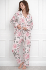 🌺 Women Floral Printed Spandex Top & Pant – 2-Piece Co-Ord Set 🌺