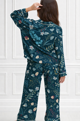 🌺 Women Floral Printed Spandex Top & Pant – 2-Piece Co-Ord Set 🌺