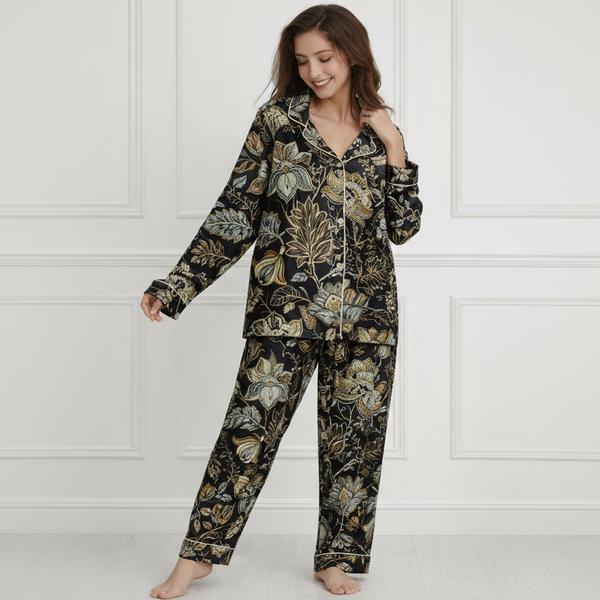 🌺 Women Floral Printed Spandex Top & Pant – 2-Piece Co-Ord Set 🌺