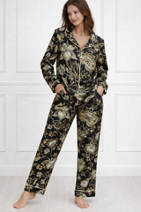 🌺 Women Floral Printed Spandex Top & Pant – 2-Piece Co-Ord Set 🌺