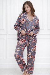 🌺 Women Floral Printed Spandex Top & Pant – 2-Piece Co-Ord Set 🌺