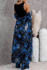 🌸 Women Floral Printed Spandex Shrug, Top & Pant – 3-Piece Co-Ord Set 🌸
