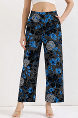 🌺 Women Floral Printed Spandex Top & Pant – 2-Piece Co-Ord Set 🌺