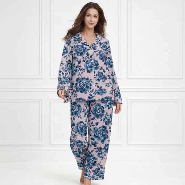 🌺 Women Floral Printed Spandex Top & Pant – 2-Piece Co-Ord Set 🌺