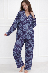 🌺 Women Floral Printed Spandex Top & Pant – 2-Piece Co-Ord Set 🌺