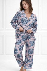 🌺 Women Floral Printed Spandex Top & Pant – 2-Piece Co-Ord Set 🌺