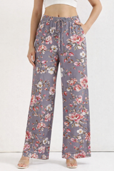 🌺 Women Floral Printed Spandex Top & Pant – 2-Piece Co-Ord Set 🌺