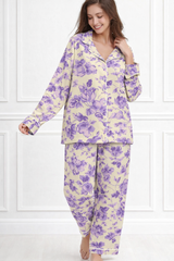 🌺 Women Floral Printed Spandex Top & Pant – 2-Piece Co-Ord Set 🌺