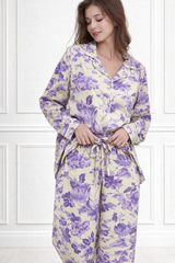 🌺 Women Floral Printed Spandex Top & Pant – 2-Piece Co-Ord Set 🌺