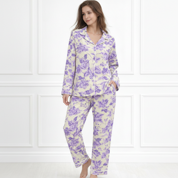 🌺 Women Floral Printed Spandex Top & Pant – 2-Piece Co-Ord Set 🌺