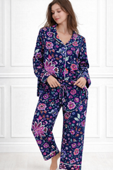 🌺 Women Floral Printed Spandex Top & Pant – 2-Piece Co-Ord Set 🌺