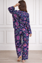 🌺 Women Floral Printed Spandex Top & Pant – 2-Piece Co-Ord Set 🌺