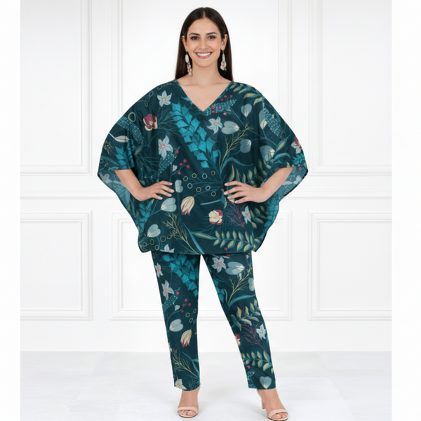 Women Floral Printed Kaftan Pant Set