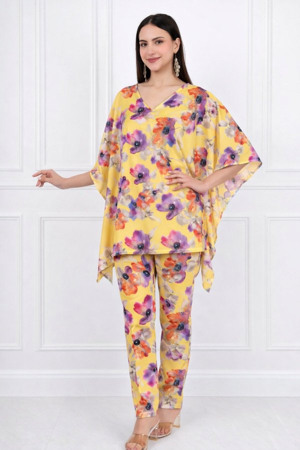 Women Floral Printed Kaftan Pant Set