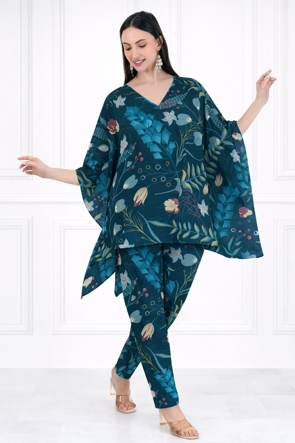 Women Floral Printed Kaftan Pant Set