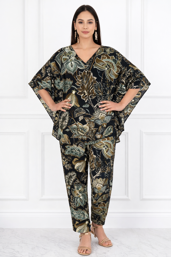 Women Floral Printed Kaftan Pant Set