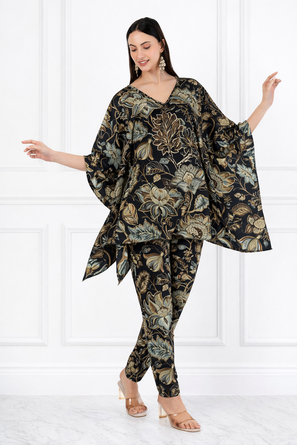 Women Floral Printed Kaftan Pant Set