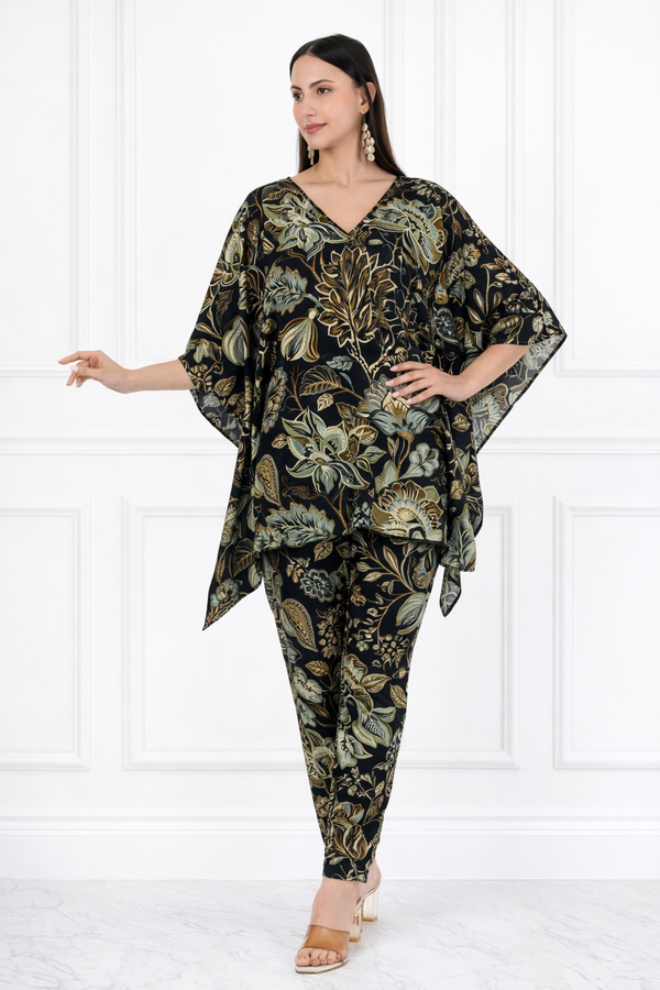 Women Floral Printed Kaftan Pant Set