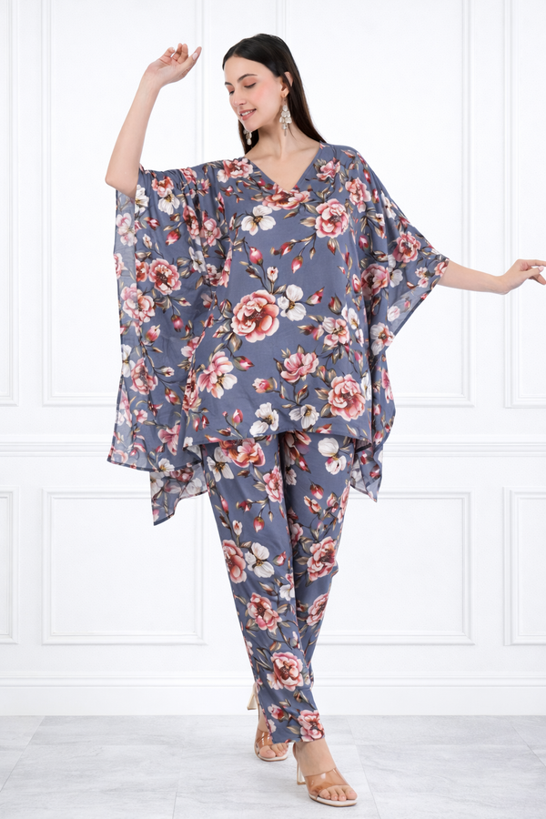 Women Floral Printed Kaftan Pant Set