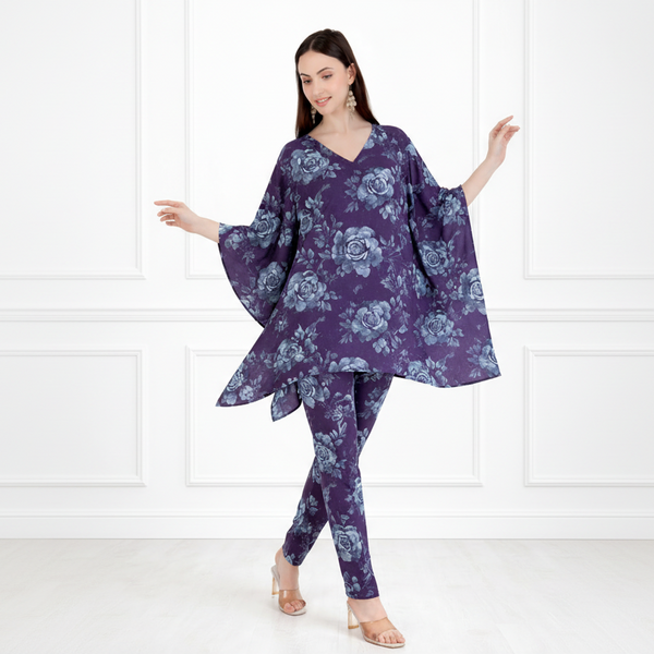Women Floral Printed Kaftan Pant Set