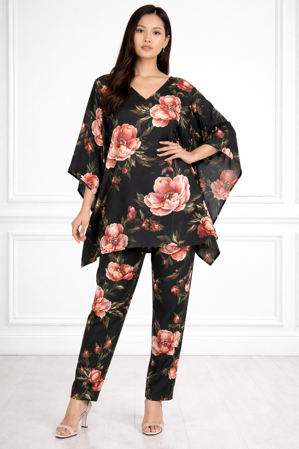 Women Floral Printed Kaftan Pant Set