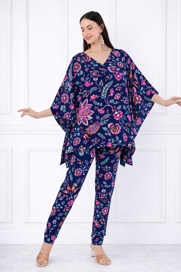 Women Floral Printed Kaftan Pant Set