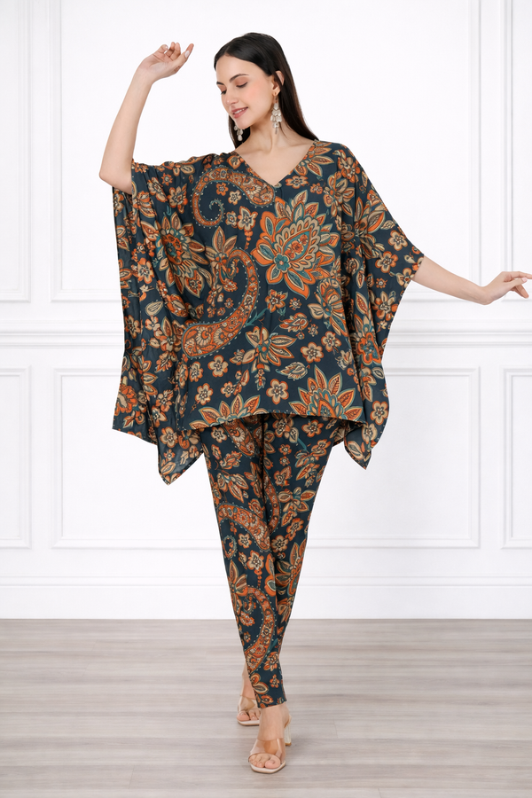 Women Floral Printed Kaftan Pant Set