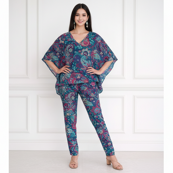 Women Floral Printed Kaftan Pant Set