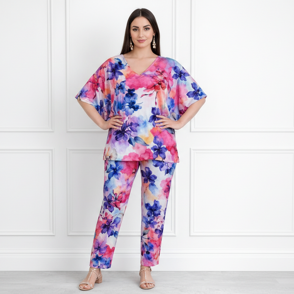 Women Floral Printed Kaftan Pant Set