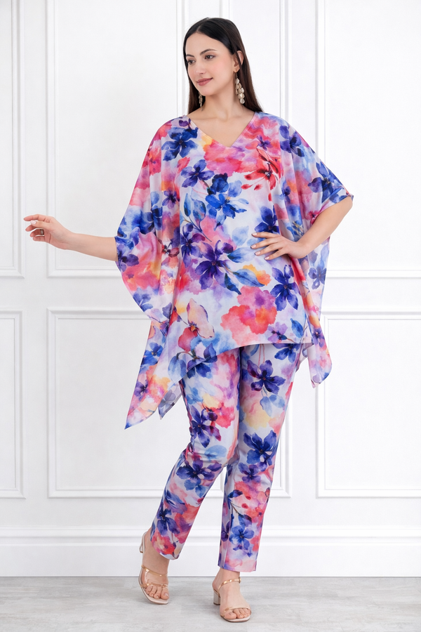 Women Floral Printed Kaftan Pant Set