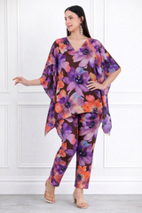 Women Floral Printed Kaftan Pant Set